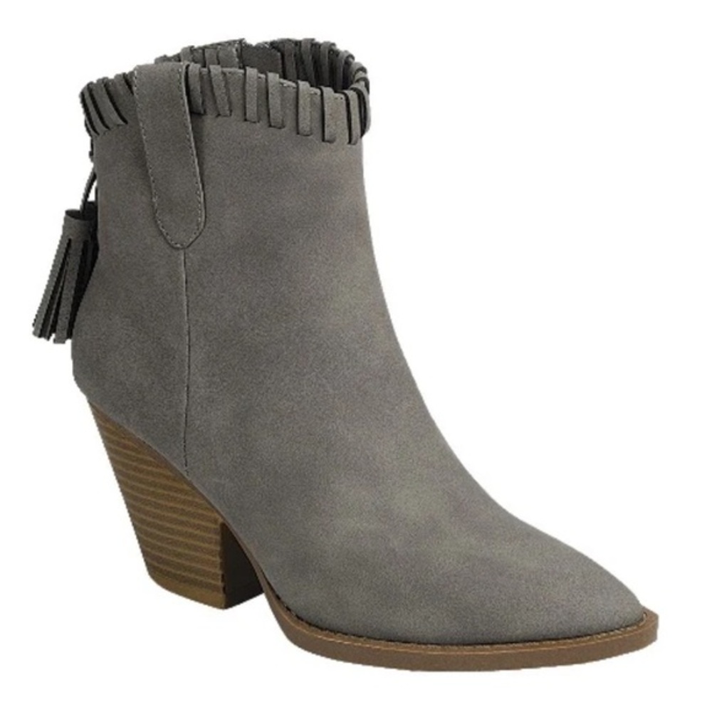 Forever Gray Women Western Ankle Booties